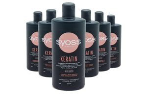 6 Flaschen Keratin-Shampoo von Syoss