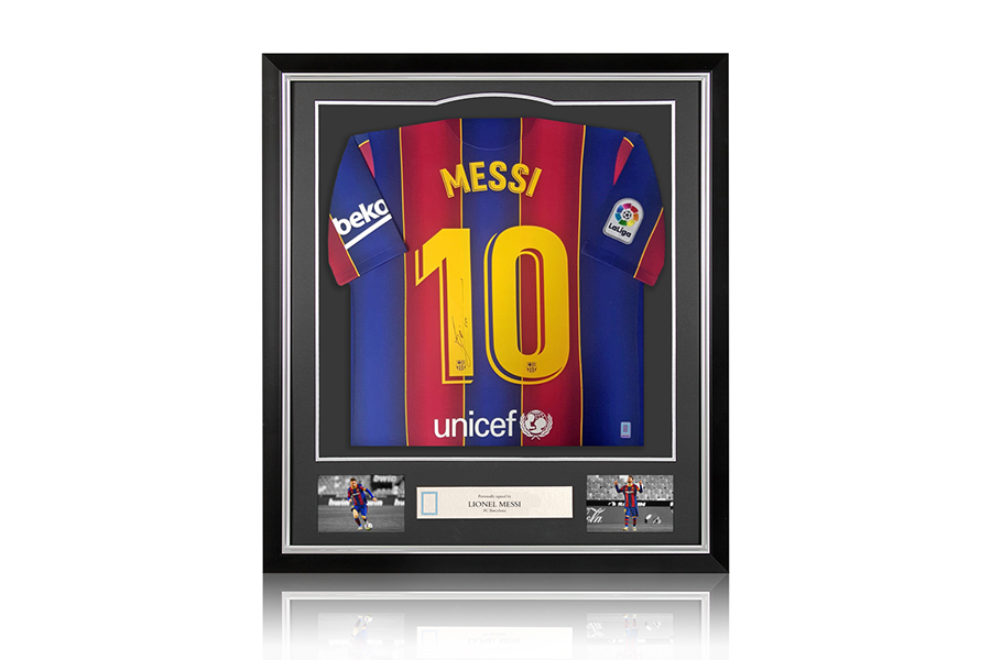 Barcelona-shirt gesigneerd door Messi